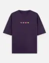 Rainbow Hearts Ribbed Unisex Oversized T-shirt