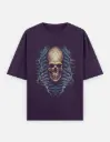 Gothic Skull Rib Cage Graphic Unisex Oversized T-shirt