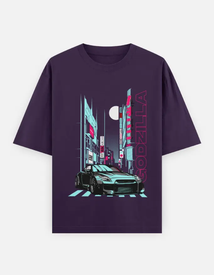 Godzilla Street Graphic Unisex Oversized T-shirt