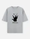 "Gangsta Cat" Graphic Unisex Oversized T-shirt