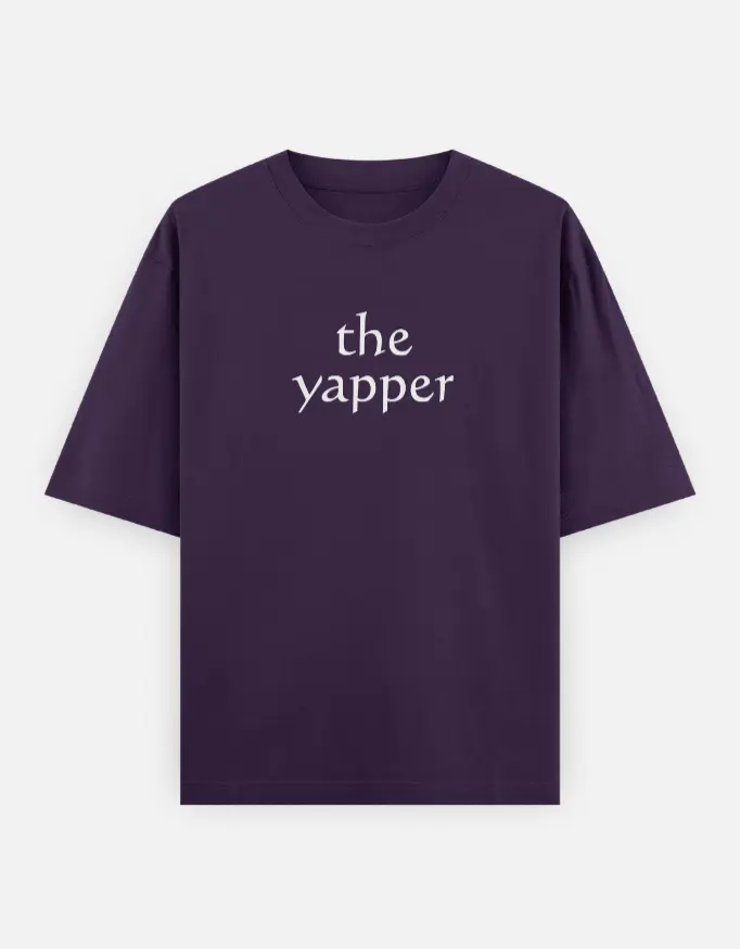 The Yapper / The Listener Graphic Couple Unisex Oversized T-shirt