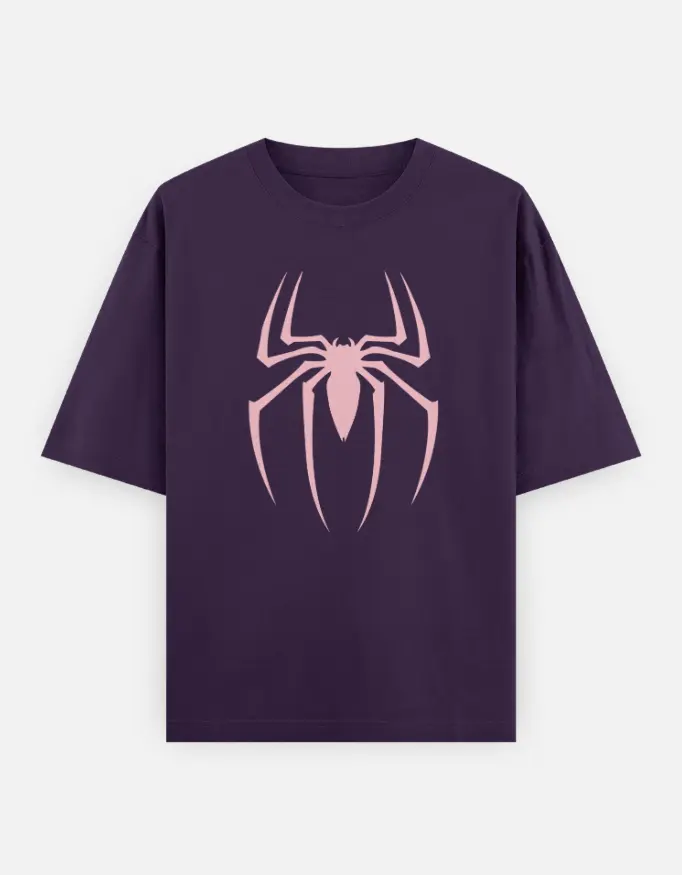 Spiderman / Spiderwoman Graphic Couple Unisex Oversized T-shirt