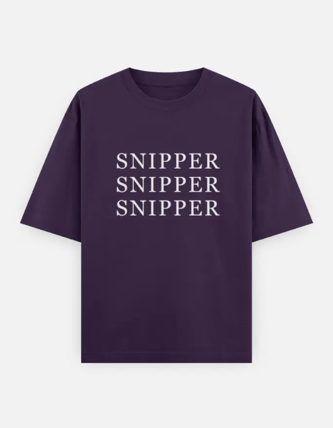 "WIFEY / SNIPPER" Graphic Couple Unisex Oversized T-shirt