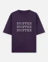 "WIFEY / SNIPPER" Graphic Couple Unisex Oversized T-shirt