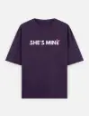 She's Mine / He's Mine Graphic Couple Unisex Oversized T-shirt