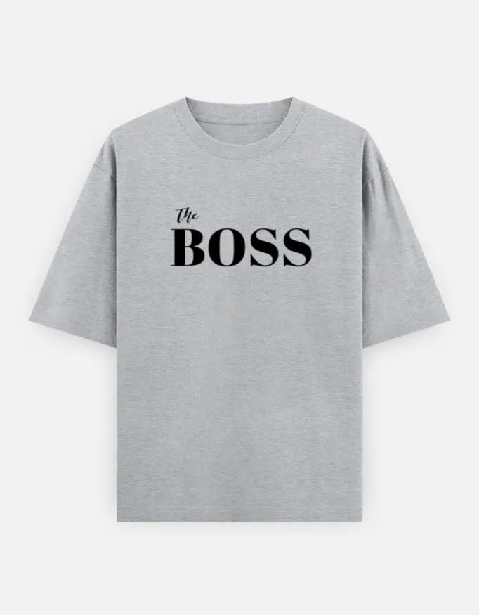 The Boss / The Real Boss Graphic Couple Unisex Oversized T-shirt